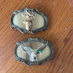 Buck Deer Duck Belt Buckles Used